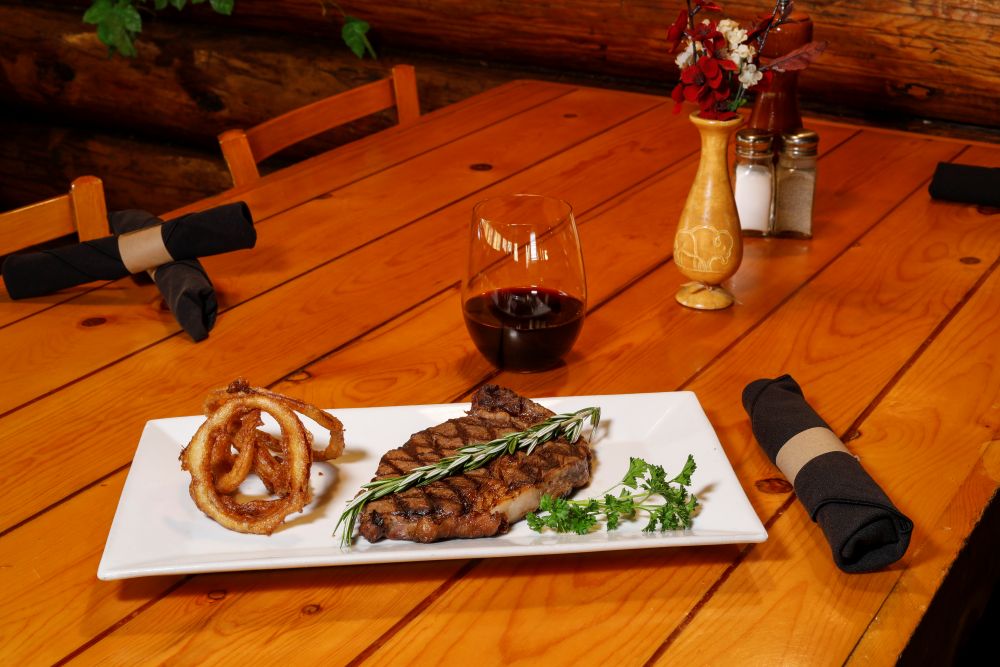 Image of dinner at Powder House Restaurant in Keystone, South Dakota